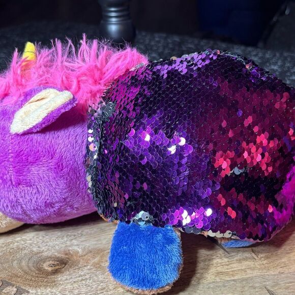 11” Flip-A-Zoo Geo Giraffe Ava Hippo Stuffed Animal
Plush Toy Reversible Sequins - Picture 4 of 16